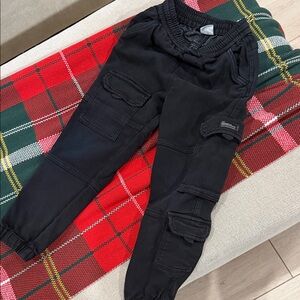 Zara Black Elastic Waist Pants